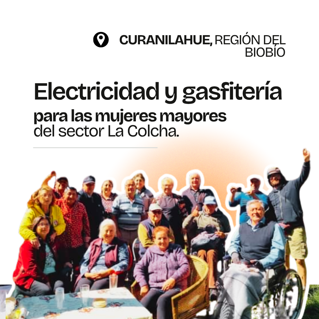 Gráfica del proyecto Mayores y autónomas, Curanilahue, Región del Biobío